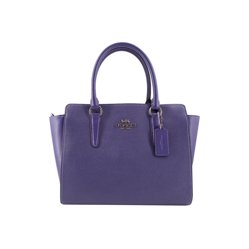VioletF30555SVVI COACH LEAH сумка из кожи Кроссбоди F30555/F49057 - Цвет: VioletF30555SVVI