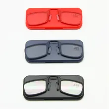 Очки для чтения Зажим Для Носа+ от 1,0 до+ 3,5 палки в любом месте, ультра легкий портативный аварийный SOS кошелек ридер с Чехол