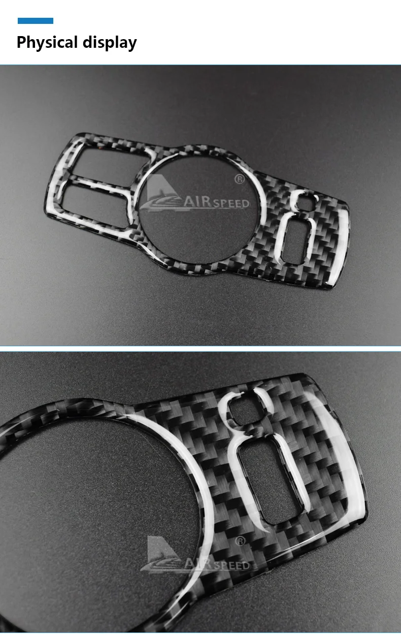 for BMW F10 F07 F01 F25 F26 LHD Carbon Fiber Car Headlight Switch Cover Trim Stickers 5 Series Accessories Car Styling (4)