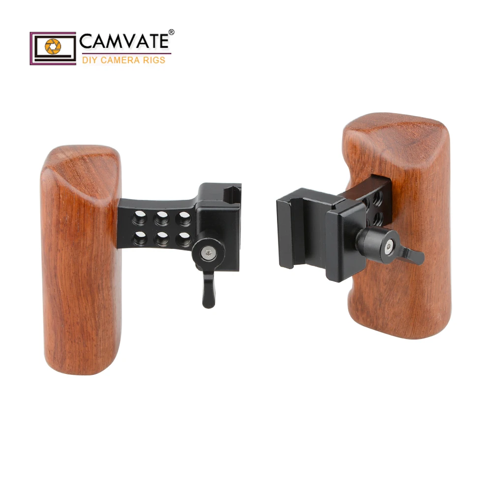 

CAMVATE DSLR Wood Wooden Handle Grip (Left & Right) C1660 camera photography accessories
