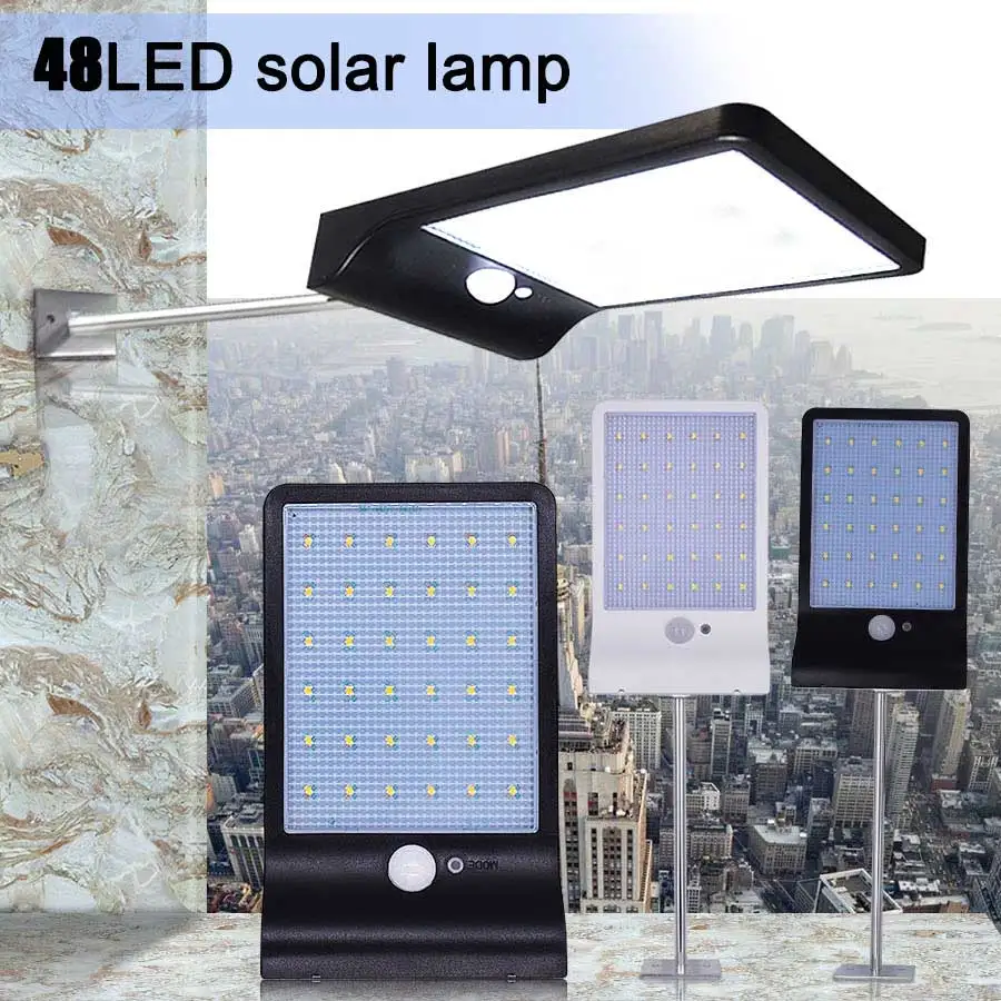 Newest 450LM 48 LED Solar Power Street Light PIR Motion Sensor Lamps Garden Security Lamp Outdoor Street Waterproof Wall Lights solar lamp outdoor