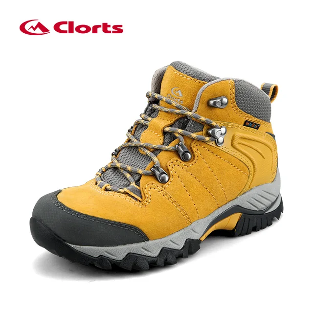 Clorts Women's Waterproof Hiking Shoes Genuine Leather Outdoor Tactical Boots Non-slip Trekking Shoes HKM-822