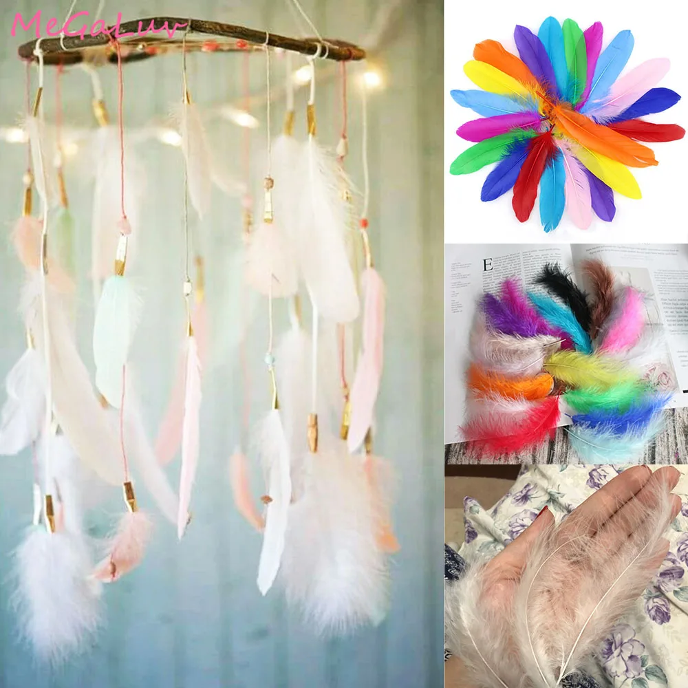 

50pcs DIY Craft Making Goose Feather 15-20cm Pure Feathers for Birthday Party Decor Jewelry Ballons Clothing Decoration