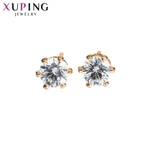 Xuping, Рождественская скидка, элегантные серьги с простым дизайном, разные материалы, модные украшения для женщин, свадебные серьги-гвоздики 11111