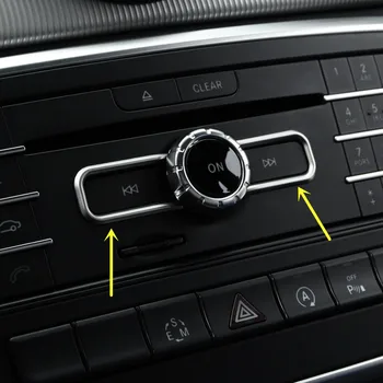 

2pcs ABS Matte Interior Middle Console CD Control Button Cover Trim For Mercedes Benz A Class W176/B Class W246 2012-2017