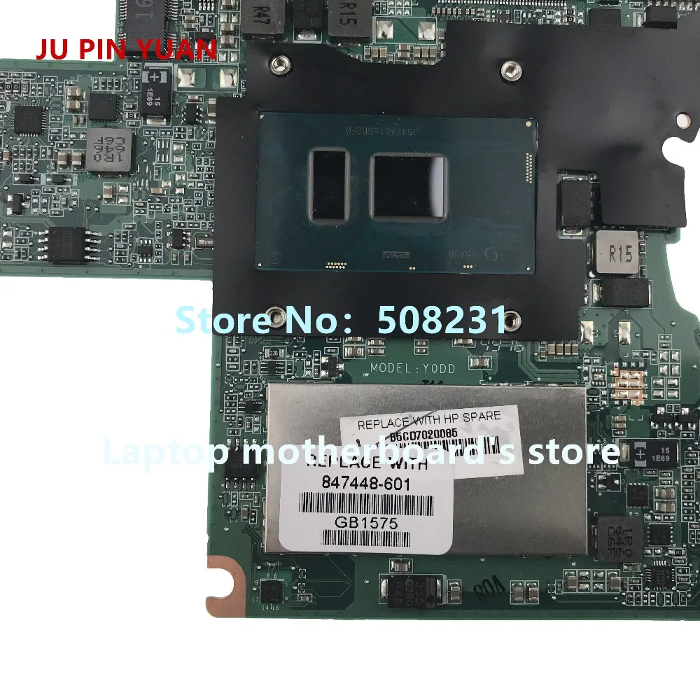 JU PIN юаней 847448-601 материнская плата для спектр X360 G2 Системы плата (материнская плата)-UMA i5-6300U 8 GB WIN 100% полностью протестированы