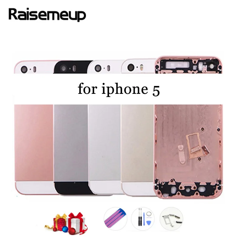 

Top Quality Housing Assembly Battery Cover Middle Frame For IPhone 5 Back Housing Cover Middle Frame Chassis Door Rear for ip 5