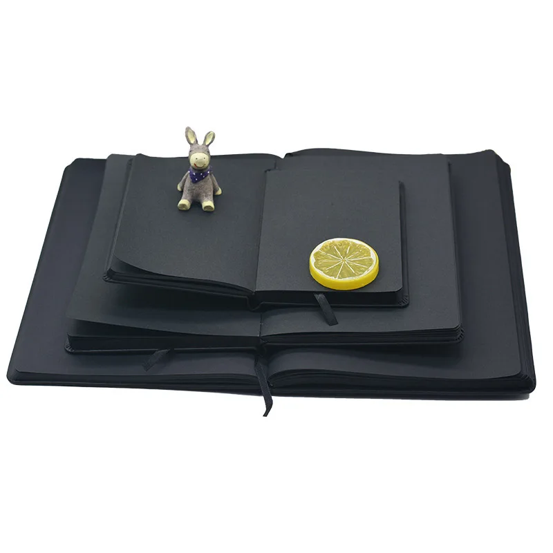 

Kawaii DIY Drawing Notebook A5 A6 Diary Black Color Graffiti Watercolor Sketchbook Luxury Painting Dokibook Organizer Note Books