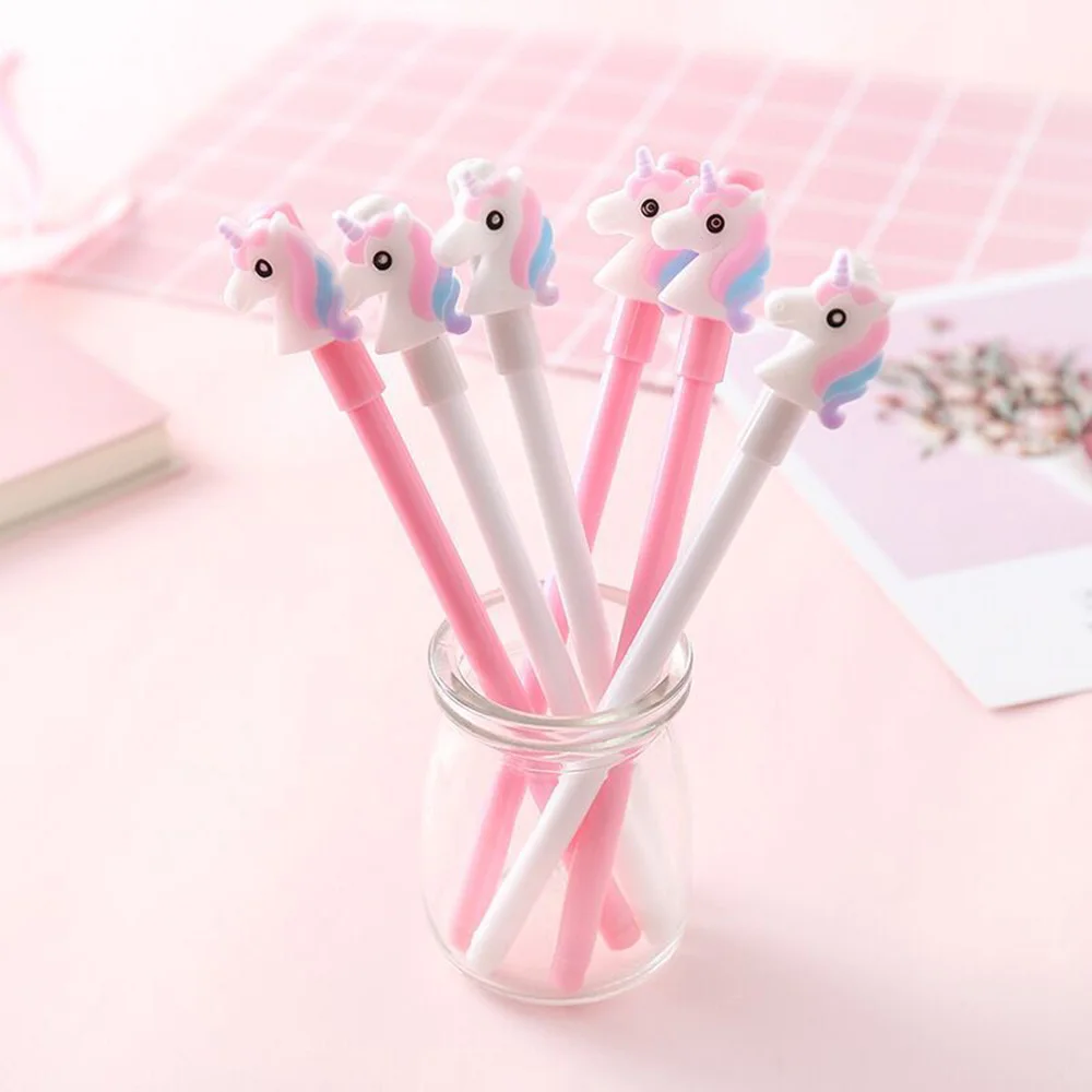 

4Pcs Kawaii Stationery Cartoon Unicorn Gel Pen Cute Office for Girl School Supplies Novel Creative Pens Beautiful Writing
