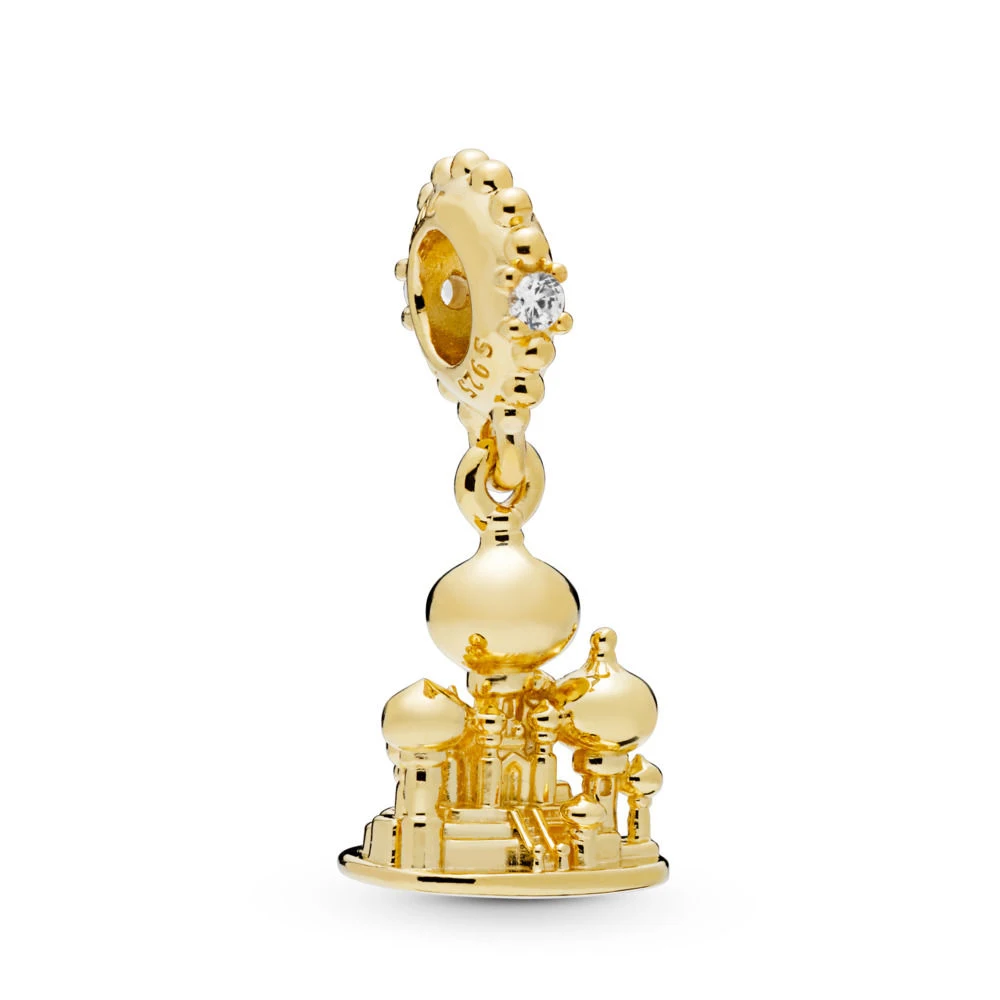 

2019 Mother Day 925 Sterling Silver Bead Agrabah Castle Dangle Charm Fit Original Women Pandora Bangle Bracelet DIY Jewelry