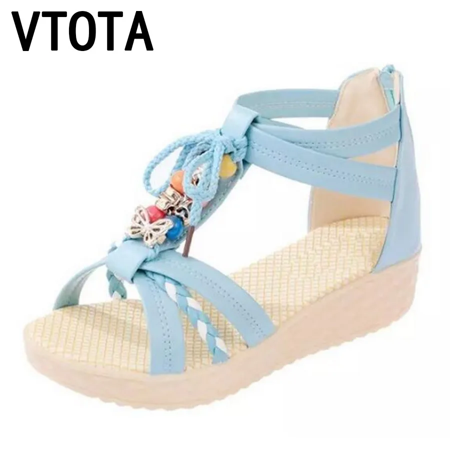 

VTOTA Women Wedges Sandals Casual Boheimia Beach Sandals 2018 Summer Open Toes Shoes Sandalias Mujer Gladiator Sandals Women G82