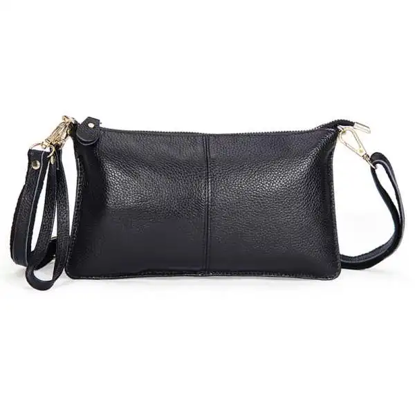 

14 colors Genuine Leather soft Envelope Clutch Designer Handbags Cross-body Women Female Clutch Evening Bags