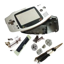 Горячая Серебряный цвет ремонт корпус полный набор игра Футляр заменить для GameBoyAdvance Консоль оболочка для мальчика Mars Bros экран объектив