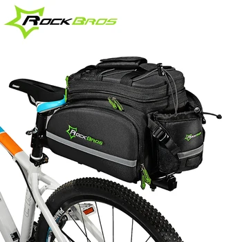 

ROCKBROS Multifunctional Bicycle Rear Bag Waterproof Cycling Traveling Bag Portable Reflective MTB Bike Frame Large Capacity Bag