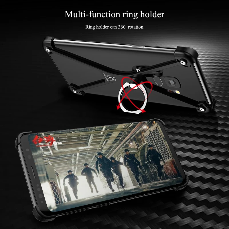 OATSBASF X Форма кольцо держатель чехол для samsung Galaxy note8 индивидуальный металлический бампер чехол кольцо