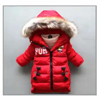 

BibiCola 2018 winter new Boy tide section outerwear children fashion cotton coat kids handsome thicking cotton jacket