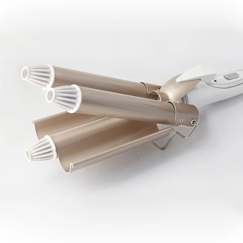 Kemei щипцы для завивки волос профессиональные щипцы для завивки керамический тройной ствол инструмент для укладки Электрический выпрямитель бытовой фен 43D
