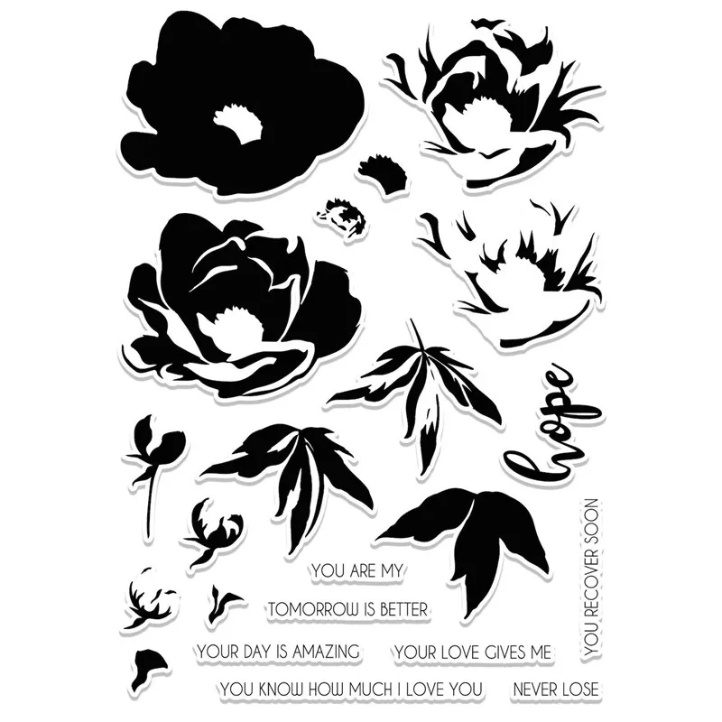 

Petal Flower Leaf Metal Cutting Dies and Clear Stamps for Scrapbooking New 2019 Die Cuts for Card Making Stitch Craft Troqueles