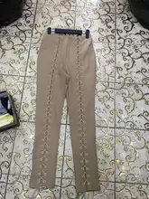 Front lace Crisss Cross Beige Black Gree Color Elastic Full Length 2016 Women’s New Sexy Rayon Bodycon Pant B-293