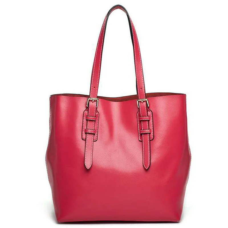 

Women Fashion Leisure Bag Genuine Leather Handbag 2017 Luxury Brand Women Bag Casual Tote Bags High Quality Shoulder Bag