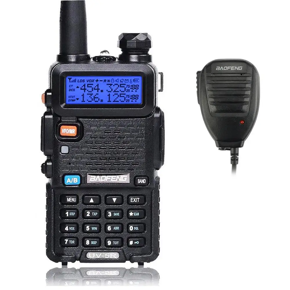 

Baofeng UV-5R Kit 136-174/400-520MHz 2M/70cm Walkie Talkie 5W UHF&VHF Dual Band Portable Ham Radio Transceiver Speaker uv5r