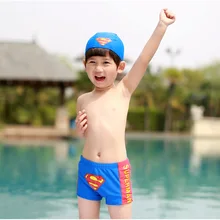 2 шт. купальные плавки+ шапочки для бассейна для мальчиков Мультяшные плавки ming плавки детские купальные костюмы детская пляжная одежда летняя одежда для плавания