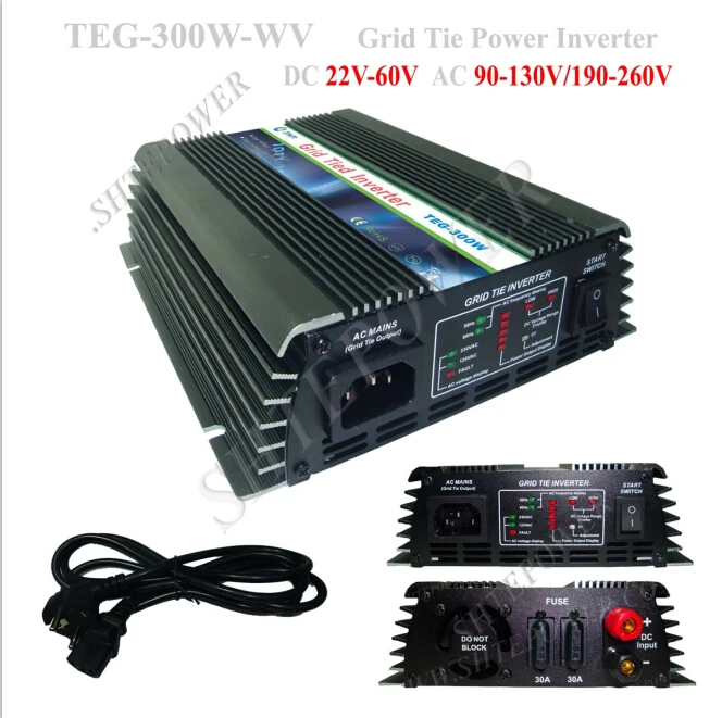 

Approved by CE and ROHS pure sine wave 110v 22-60v grid tie inverter solar 300w