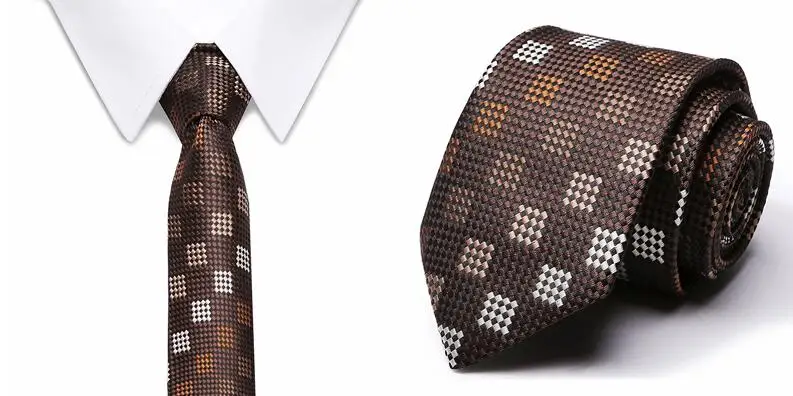 18 Цвета мода тонкий человек Галстуки для Для мужчин полиэстер шелковый галстук с принтом в горошек и в полоску плед итальянский бренд Стиль
