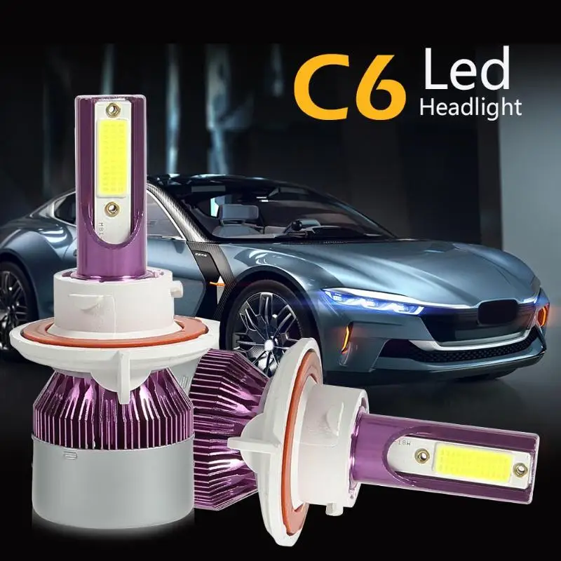 1 пара COB светодиодный фары автомобиля лампы 72 Вт 6500 к противотуманная фара IP67 фиолетовый не Угловое освещение высокая термостойкость
