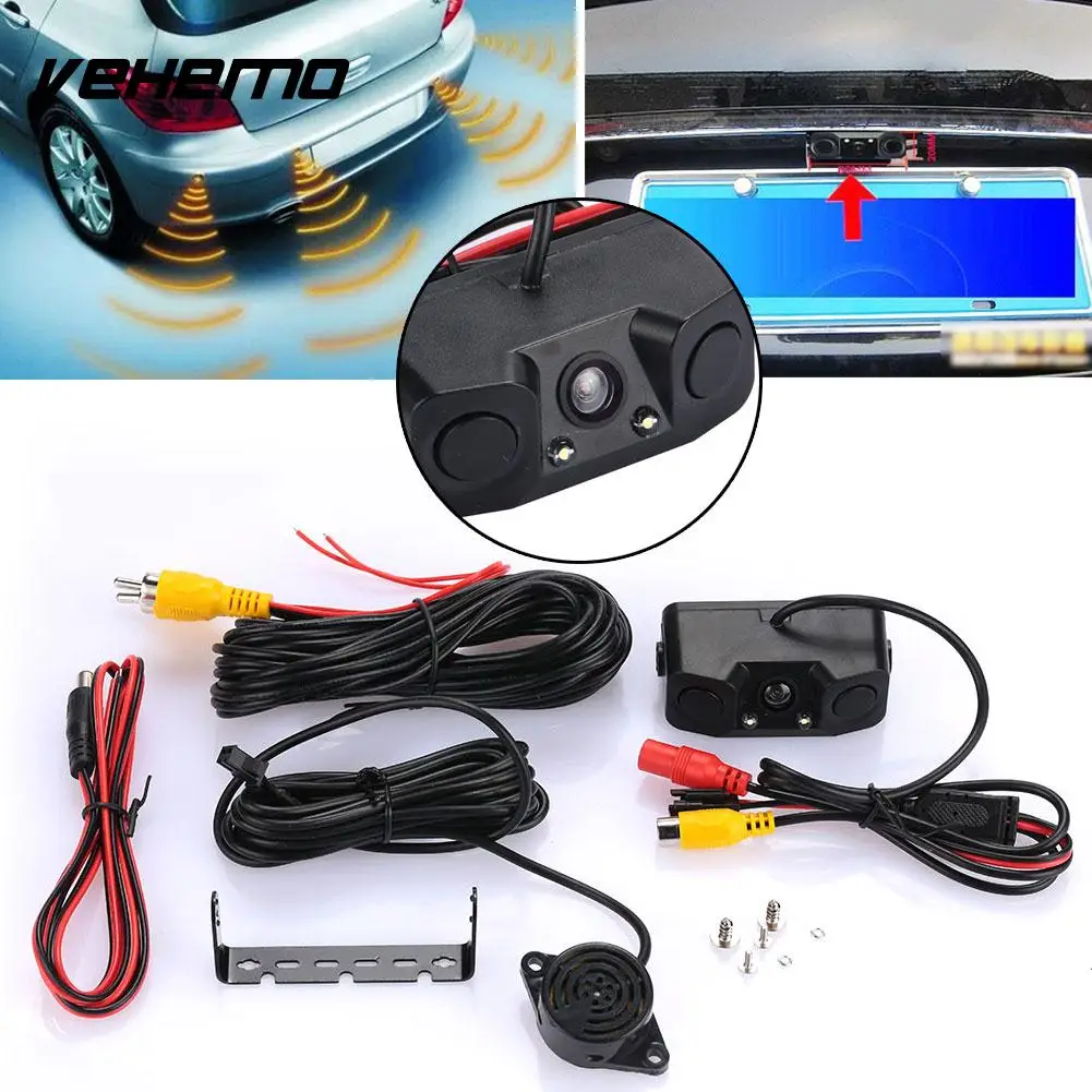 Vehemo 2 Radar 3 in 1 Radar Camera Parking Radar Sensors Rear View Camera Vehicle Buzzer Car