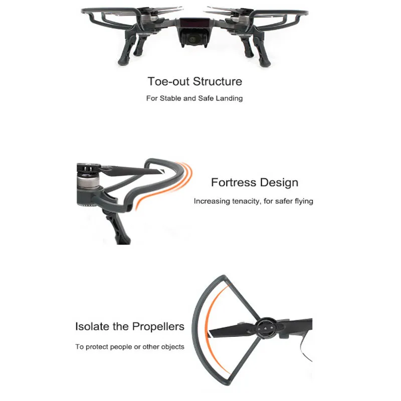 Propellers Guard Anti Collision Protection With Folding Landing Gear legs For DJI Spark Drone Accessories 1 (5)