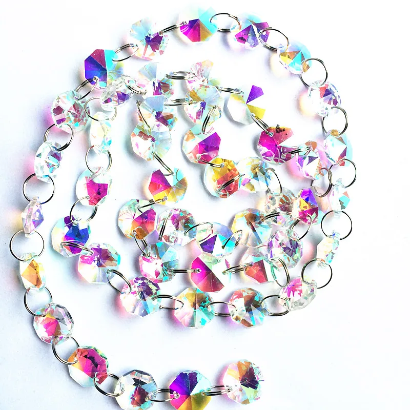100m/lot Crystal Octagonal Beads String Drops Pendant for Garland