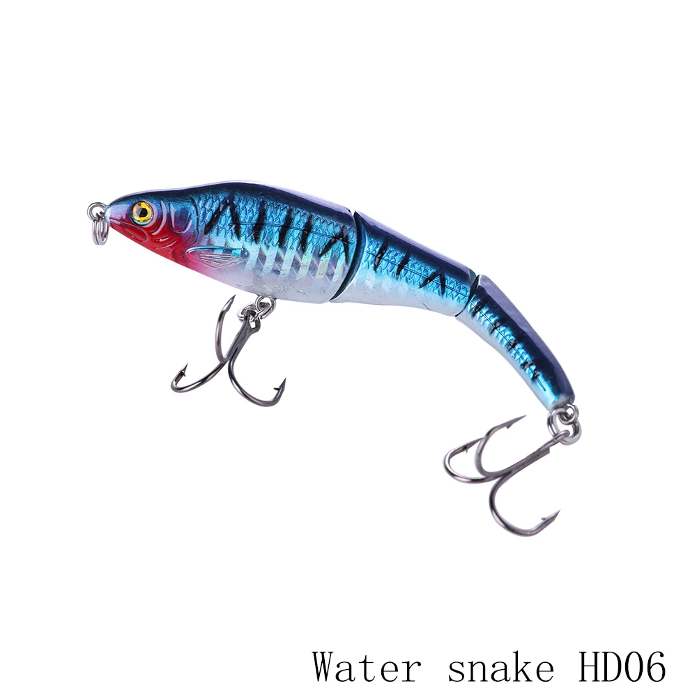 Makebass 3,74 дюйма/0,41 унции воды гольян тонущие рыболовные наживки приманки Pesca carnada мульти Соединенные Swimbait твердые приманки рыболовные снасти - Color: Water snake 95HD06