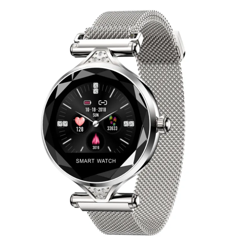 Новая мода Смарт часы для женщин 3D Diamond стекло сердечного ритма приборы для измерения артериального давления сна мониторы браслет Best под
