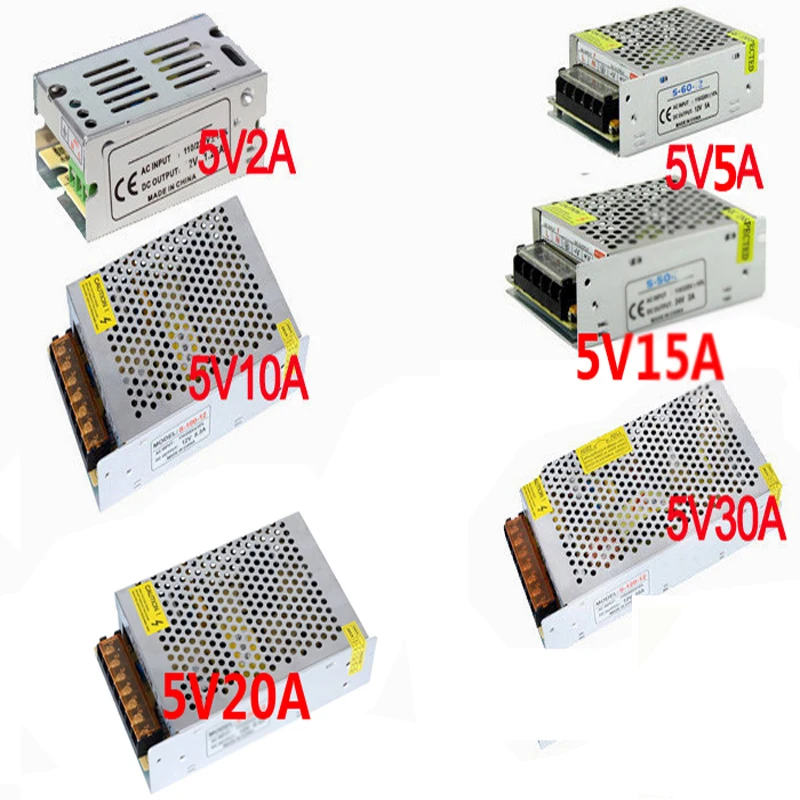  Vusum 12V power supply AC85-110V 220V to DC5V 12V 24V 2A 5A 10A 20A 30A CCTV / LED Strip Power Adap - 32914361832