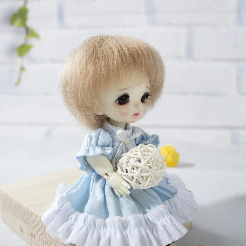 1/8 BJD кукла парик мохер материал для 5-6 дюймов окружность головы кукла голова ob11 кукла короткие пепельно-коричневые волосы куклы аксессуары