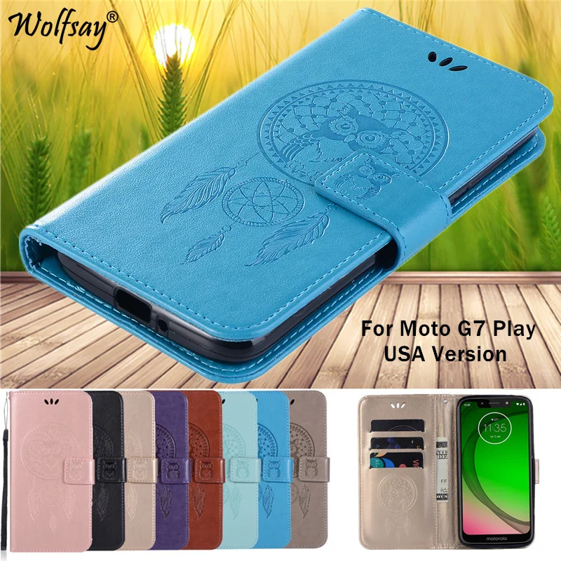 Чехол для телефона Motorola Moto G7 Play кожаный чехол с откидной крышкой Роскошный |