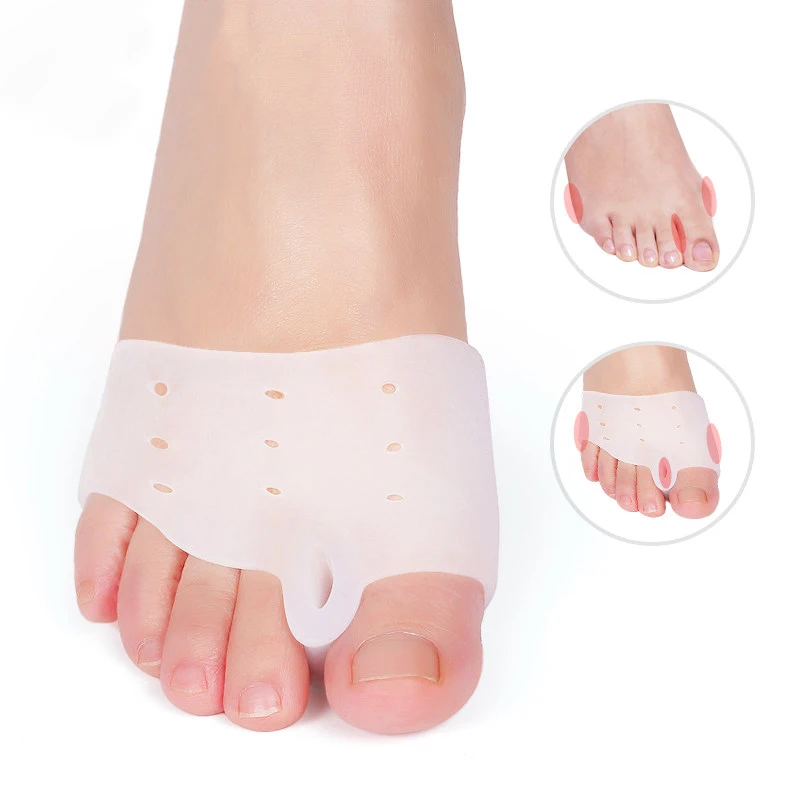 

1pair=2pcs Bunion Device Silicone Hallux valgus Orthotics Big Bone Orthotics Toes Separator Foot Care Tool Corrector Thumb
