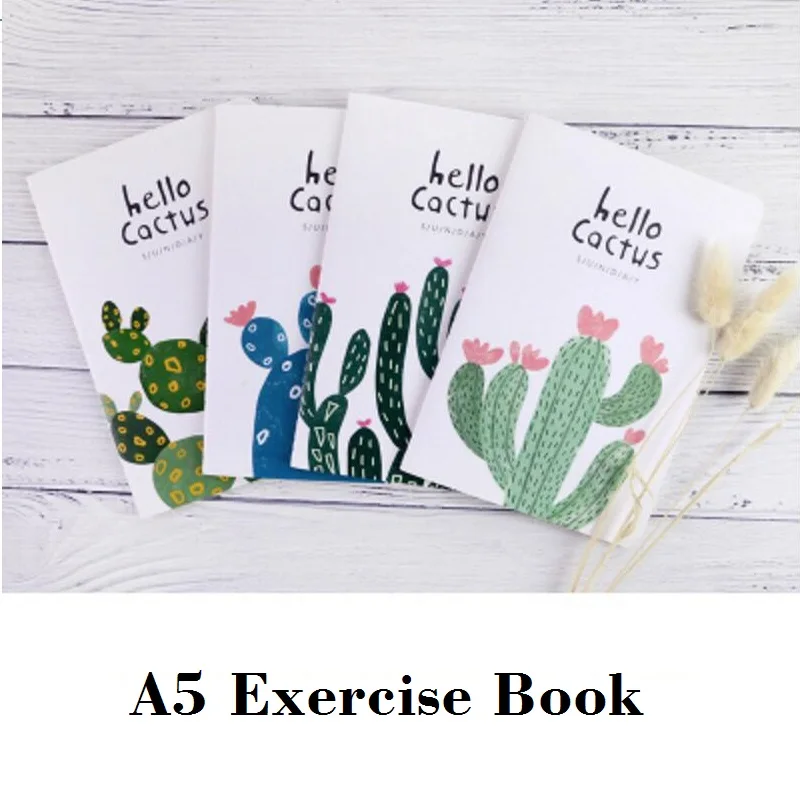 

A5 Exercise Book for Students Hello Cactus School Notebook Libretas y cuadernos Creativos 210*142mm, 44 sheets/ 88 pages