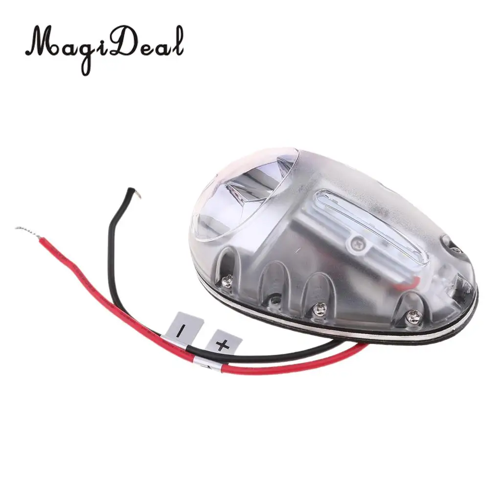 MagiDeal Stainless Steel LED Boat Marine Yacht Bow Docking Light Surface Mount for Kayak Canoe Fishing Dinghy Accessories