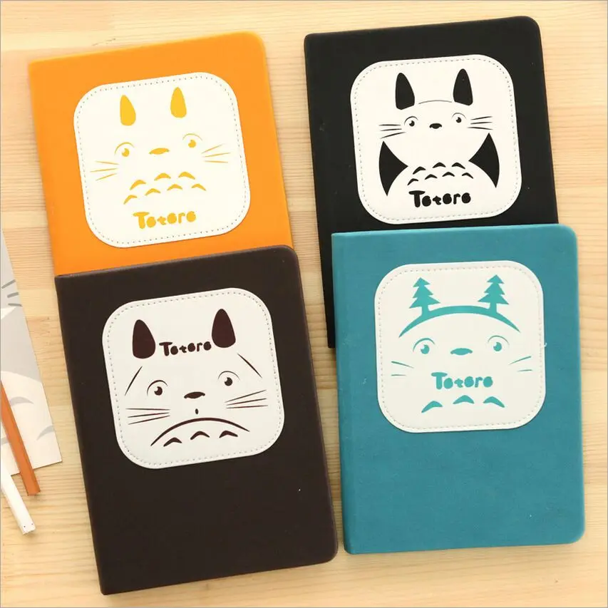 Creative Faux Leather Cover Cartoon Totoro Blank Page Planner Daily Schedule Book Notebook Diary Scratch Notepad Escolar | Канцтовары