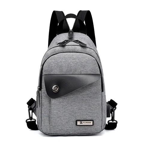 Высококачественный нагрудный рюкзак для мужчин, Повседневный, через плечо, сумка для путешествий, бизнес рюкзаки, унисекс, маленький размер, рюкзак через плечо - Цвет: grey