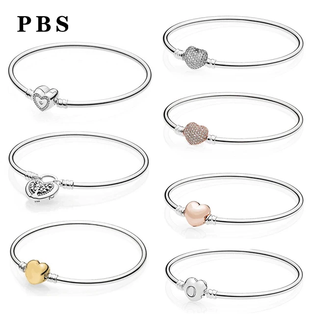 

PBS 100%925 Sterling Silver Original Copy High-quality 1:1 Exquisite Heart-shaped Bracelet Free Wholesale Manufacturers