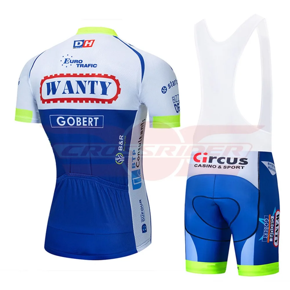 2019 Pro Team WANTY Cycling Jersey 9D Bib Set MTB Uniform Belgium Bike Clothing Bicycle Wear Clothes Mens Short Maillot Culotte