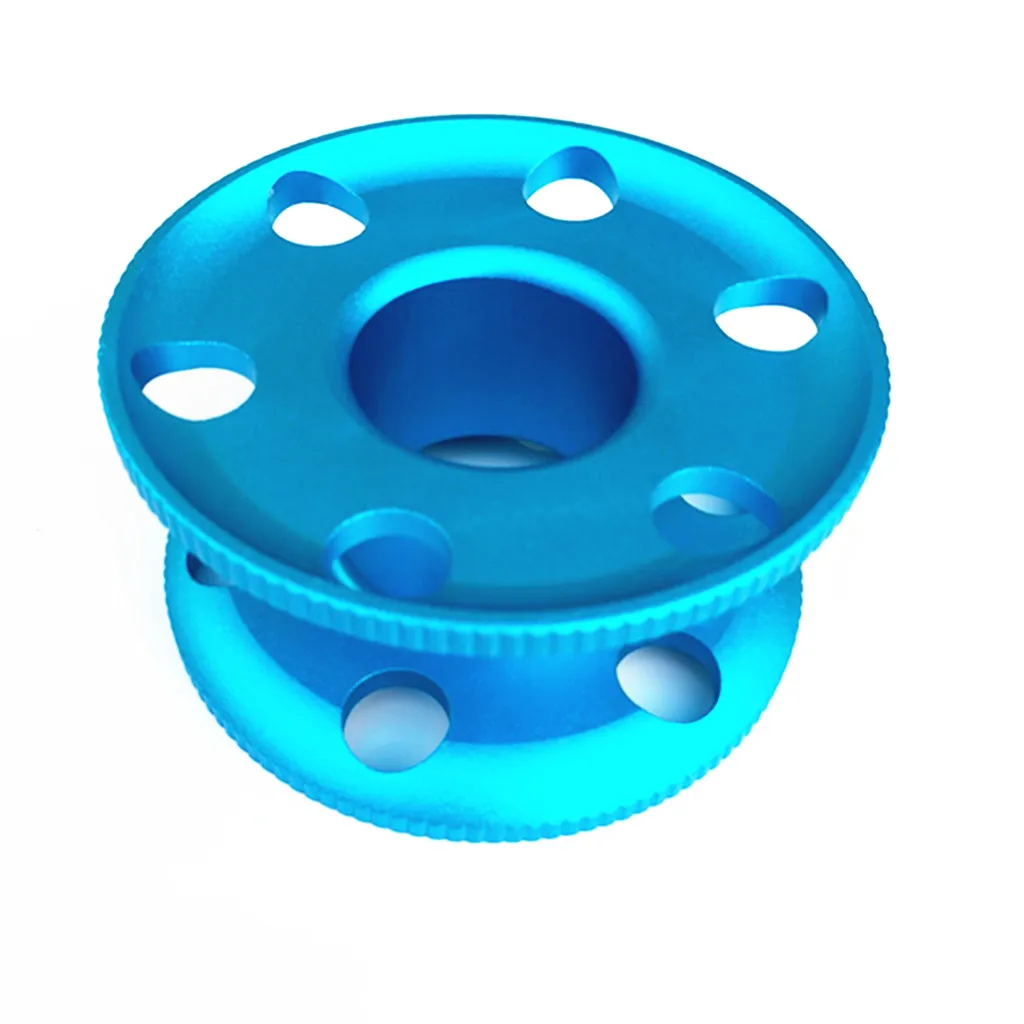  Aluminum Alloy Scuba Diving Finger Spool Dive Reel Guide Line Scuba Dive Free Diving Snorkeling Underwater Gear Equipment -Blue