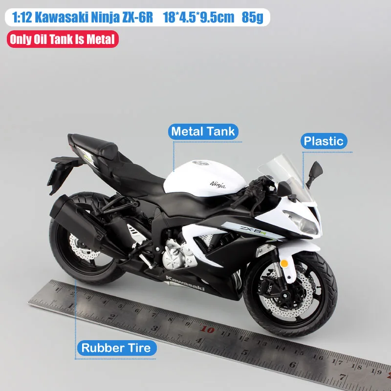 Goedkoop 112 schaal mini Kawasaki Ninja ZX 6R Sport bike metal Motorcycle diecast sport road racing model collection auto speelgoed voor kinderen