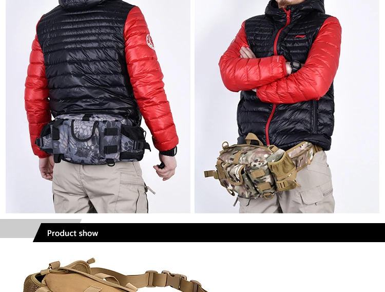 Big Camping Hunting Travel Hiking Fanny Pack Outdoor Multi-Purpose Messenger Bags Military Tactal Sports Waist Bags (5)