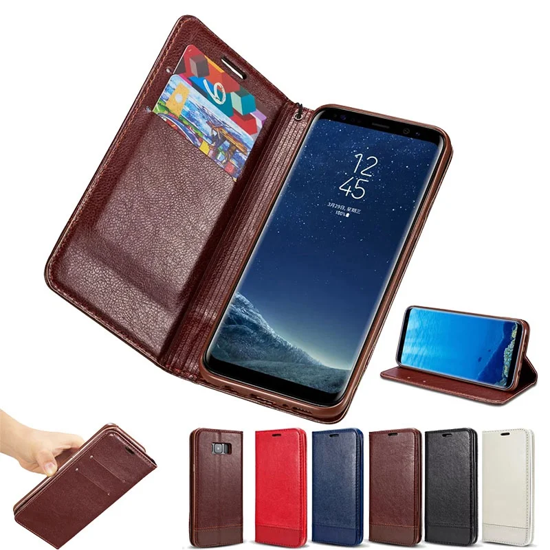 Flip Leather Wallet Phone Case For Samsung Galaxy Note 8 Case Luxury 360 Degree Protection For Samsung Note 8 Stand Case For Men