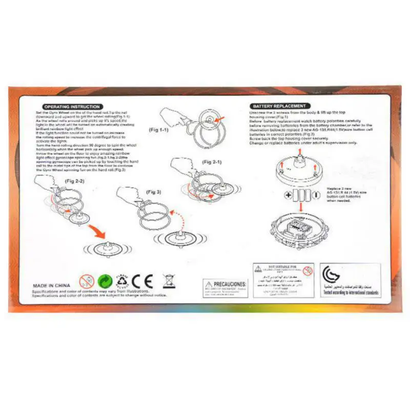 Мигающий гироскоп волчок магнитное колесо гироскопа трек игрушка красочный лазерный светильник Led гироскопические игрушки для детей Kk3