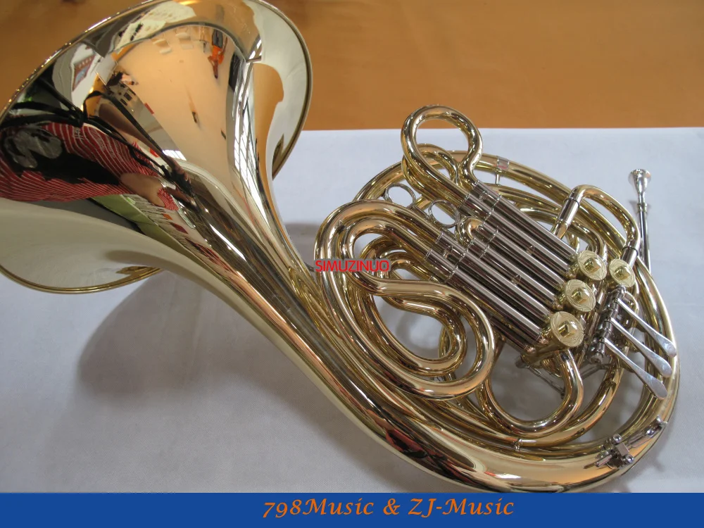 Newest4KeyDoubleBbFFrenchHornGoldLacquerWithCase.jpg